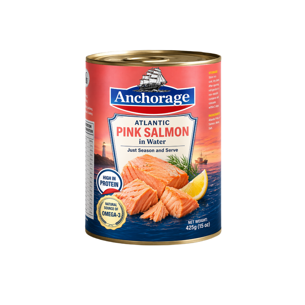 Anchorage Atlantic Pink Salmon in Water 425g x 12