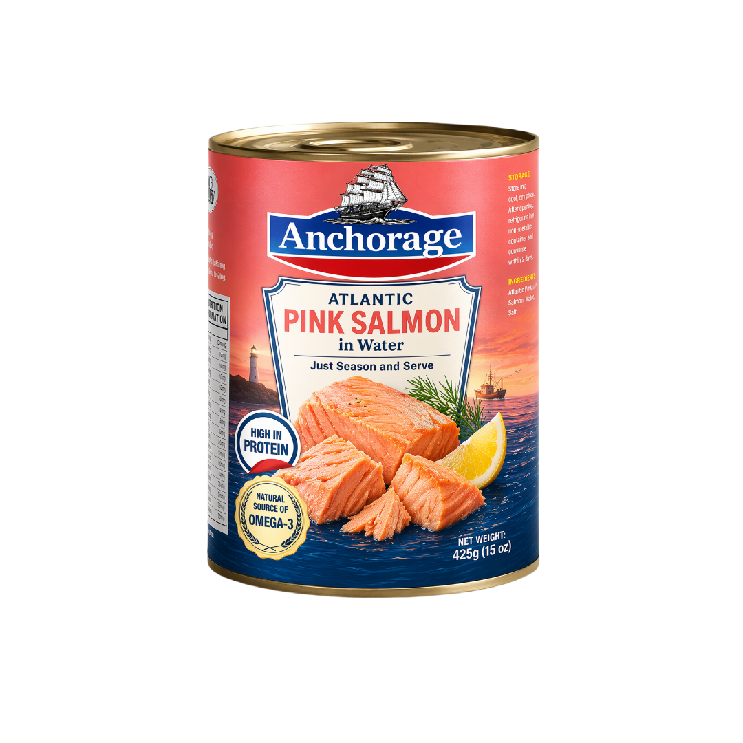 Anchorage Atlantic Pink Salmon in Water 425g x 12
