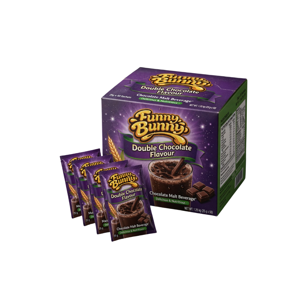 Funny Bunny Double Chocolate Flavor Chocolate Malt Beverage (25g x 50 sachets)
